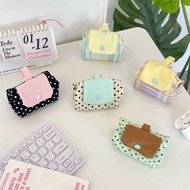 Beg Kecil Tutup Lipat Warna Contrast Butang Klik | Cute Small Organizer Pouch for Earphone Lipstick 