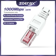 ZoeRax Tool Free RJ45 CAT6 Connector Ethernet Termination Plugs,23AWG to 26AWG Cable Internet Plug I
