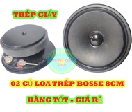 TRÉP BOSS 8CM - GIÁ 1 ĐÔI - LOA TÉP GIẤY - TẶNG 2 TỤ 22MF