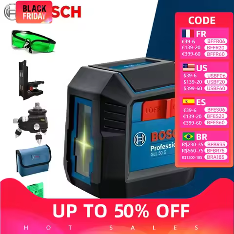 BOSCH GLL50G Laser Level High Precision Horizontal Vertical Laser Level For Home Decoration Green Li