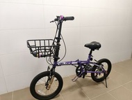 VELOCE 紫色摺疊單車14吋