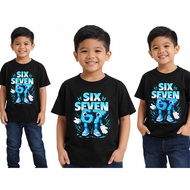 KATUN Anomali 67 Six Seven Brainrot Children's T-Shirt, 30s Combed Cotton, Short Sleeve