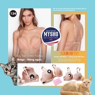 [Size 32B/B70 - 134] High Quality Women's Sexy Tee Cotton Push-up Bra, Breast Lift-Beige