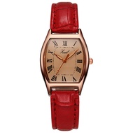 *READY STOCK AT MALAYSIA*Fashion Retro Ladies Quartz Watch New Student Style Barrel-shaped Belt Watc