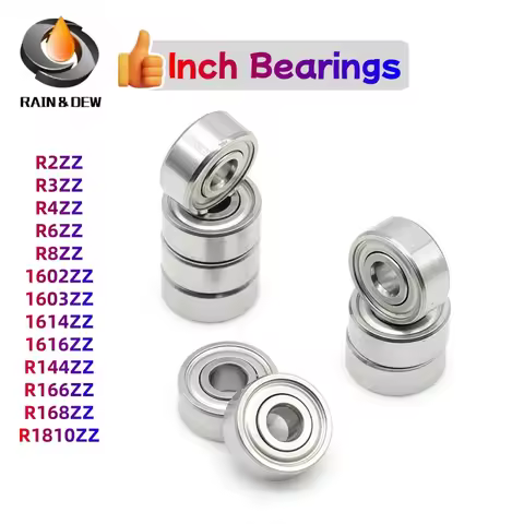 10PCS R168ZZ 6.35x9.525x3.175mm Bearing Double Shielded Motor Miniature Ball Bearings R2 R3 R4 R6 R8