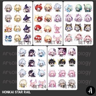 Sticker Set Honkai Star Rail HSR Starrail - Kiss Cut Just Stick on Chibi Pompom March Himeko Kafka B