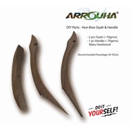 Arrouha DIY Parts - Hun Bow Siyah and Handle 30-45lbs Poundage