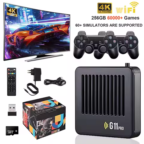 G11 Pro Game Box 4K HD TV Game Stick Video Game Console with 30000-60000 Retro Games Portable Game P