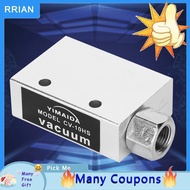rrianfo Vacuum Generator CV-10HS 1/8 PT Female Thread Dia Ejector Pneumatic Air Fitting 0.1-0.6MPa 4