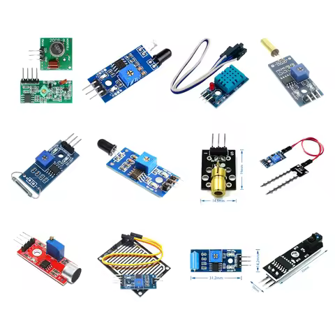 Raspberry pi 2 3 the sensor module package HC-SR04 501 DHT11 DS3231 KY-008 Sound Rain Soil sensor fo