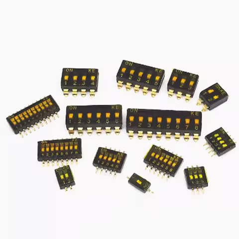 5pcs SMD SMT Slide Type Switch 1P 2P 3P 4P 5P 6P 8P 10P 1.27mm Position Way DIP Black Pitch Toggle S