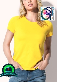 🔥HOT SALE🔥 Plain Round Neck T-Shirt For Men women, (Unisex) Short sleeve 100% Cotton, XS-5XL , Yellow   Colour In High Quality, Baju kepas Lowest Price Only With SK Famous Fashion