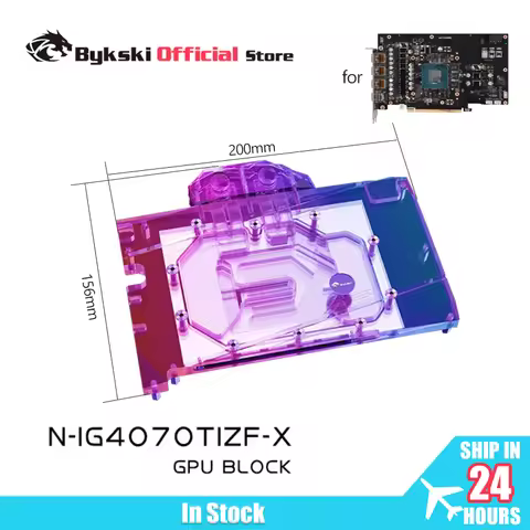 Bykski N-IG4070TIZF-X GPU Block Use for Colorful iGame RTX 4070Ti Battle AX Video Card Water Cooling