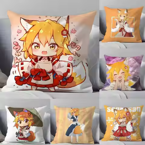 ANIME The Helpful Fox Senko San Pillow Case Pillowcase Soft Skin Friendly & Comfortable with a Hidde