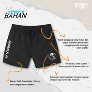 Moral Flat-Man Short-Celana Pendek-Skull Bones-Celana Hitam - Kolor hitam-Moral Flat-MF
