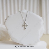 Fashion S925 Necklace Silver Cross Necklace 925 Crystal Zirconia