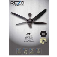 REZO AX56 56” & AX42 42" POWERFUL CEILING FAN ABS 5 SPEED CEILING FAN WITH REMOTE CONTROL/Kipas sili