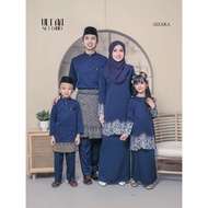 Family Sets Set Sedondon Kurung Ulfaa Kurung Moden Set Family Baju Kurung Navy Blue Kurung Baju Raya
