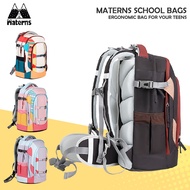 Materns Ergonomic Secondary School Bag 4 Designs Available Teens Backpack Large Storage Ergonomic Sc