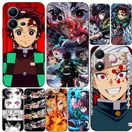 Case For Vivo V5 V5S V7 PLUS + V11i  V11 Pro Phone Back Cover Soft Black Tpu Akaza Rengoku Demon Slayer