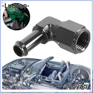 LUOYAO 6AN Female Barb Hose, Black 90 Degree Swivel AN6-3/8 AN6-5/16, Practical Aluminum Fitting Ada