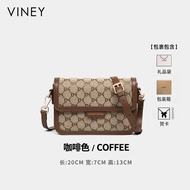 กระเป๋าสะพายข้างผู้หญิง Viney ทรงสี่เหลี่ยมเล็กแบบสะพายข้าง กระเป๋าถือหนัง PVC สำหรับผู้หญิงวัยกลางค