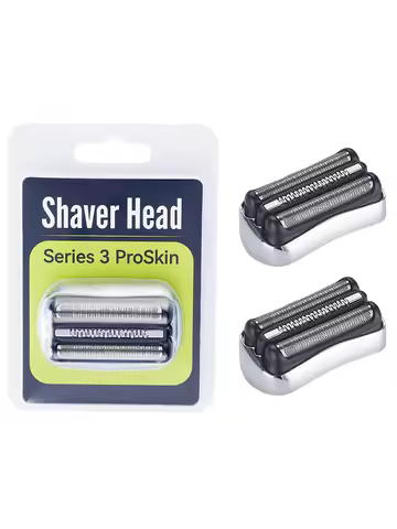 21S Replacement Electric Shaver Head for Braun Series 3 Foil&Cutter Set 3040S，3050cc,3080s,3000s,350