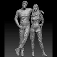 ,,,,,,,,] Figure Scale 1/64 couple hype stand