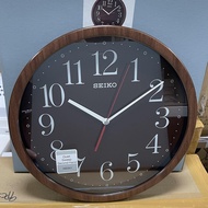 [Original] Seiko Clock QXA737Z Quite Sweep Brown Wooden Pattern Analog Quartz Wall Clock QXA737