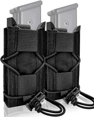 Triple Pistol Magazine Pouch Universal Molle Pistol Magazine Holster Carrier Compatible with 9mm/.40