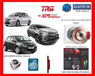จานเบรค XPS TRW เซาะร่อง 1คู่หน้า Vios ปี07> (E J) / Yaris 1.2 13- / ViosYaris 1.5 E/G (NCP93NCP150)