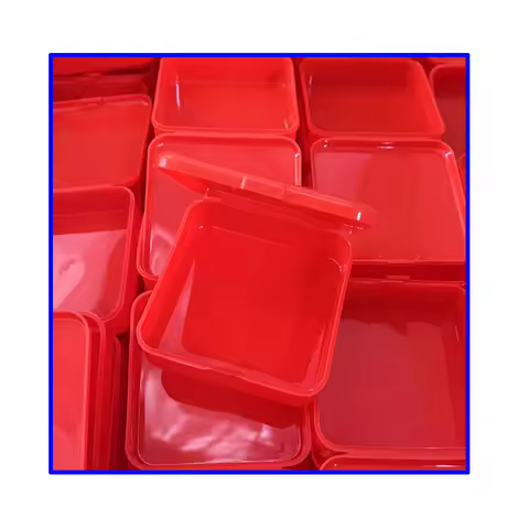 2024 new square red mini plastic accessory box, fishing gear small box, tool kit box, storage box, j