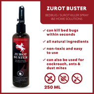 SALE Zurot Buster BedBug / Surot Killer Spray (250 ML) BEST FOR : BED BUGS Cockcroach Ants Dust Mite