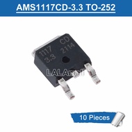10 cái AMS1117CD-3.3 để 252 ams1117cd 1117cd 1117 CD 3.3 to252 SMD thấp dropout tuyến tính điều chỉn