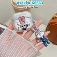 【超值】For Asaki A-K6663 Case Casing Soft Silicone Earphone Case DIY Fresh Cartoon