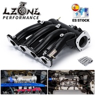 LZONE - Aluminum Intake Manifold For 1988-2000 Honda Civic CRX Del Sol SOHC D Series CX DX EX GX JR-