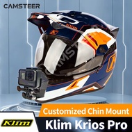 Camsteer Customized CNC Aluminium Klim Krios Pro Helmet Chin Mount For Gopro Max Hero 10 9 Insta360 One X2 DJI AKASO Yi Camera