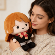 Miniso Harry Potter Series Plush Doll Cute Cartoon Hermione Stuffed Toy Movie TV Anime Throw Pillow 