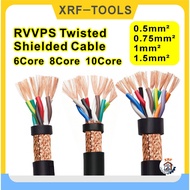 RVVPS Twisted Pair Shielded Cable 0.5 Square 0.75mm 1mm 1.5 mm  Shielded Cable 6Core 8Core 10Core PV