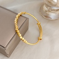 Transfer Beads Exquisite Small Square Bracelet Female Circle Mouth Can Be Pushed Pulled Adjusted Wit