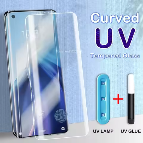 2Pcs For Huawei Mate 40 30 20 Pro Screen Protector UV Nano Liquid Glue Tempered Glass For huawei P20