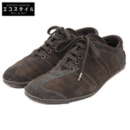 Ermenegildo Zegna low-cut sneakers, men's suede Braun , size 7 E2 (286) [Used]