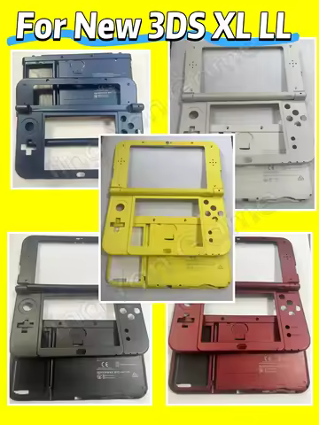 3DS NEW XL Shell Middle Housing Shell Hinge Part Bottom Middle Shell Battery Cover Case Blue Gray Ca