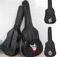 31-41Inch Waterproof Guitar Bag Adjustable Shoulder Strap Guitar Case Dog Line Print