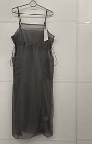 日牌ELENCARE DUE灰色網紗吊帶外搭裙