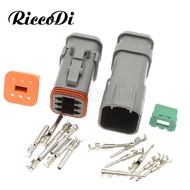 1 Set 6 Pin DT E008 Auto Waterproof Connector Male Female Plug Deutsch Socket DT06-6S-E008 DT04-6P-E