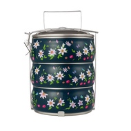 Designer Tiffin Carrier | 16cm | High Quality Variant | 3-Tier | Stainless Steel Food Container / Ma