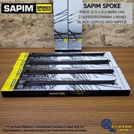 SAPIM Spoke Race 272/273/290/292/293/294mm  2.0-1.8-2.0mm 14g J Bend Black (32pcs w/o nipple)