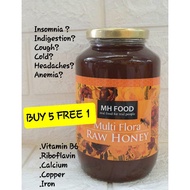 (B5F1)MH FOOD MULTI-FLORA RAW HONEY 1kg x 6 (exp 03/24 )