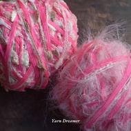 Mellow Pink Feather Yarn  Fancy Blended Yarn DIY Crochet Yarn Hand Knitting Yarn